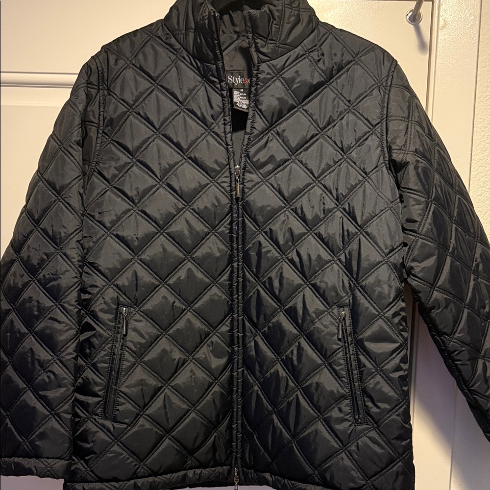 Style & Co Lightweight Black Quilted Jacket